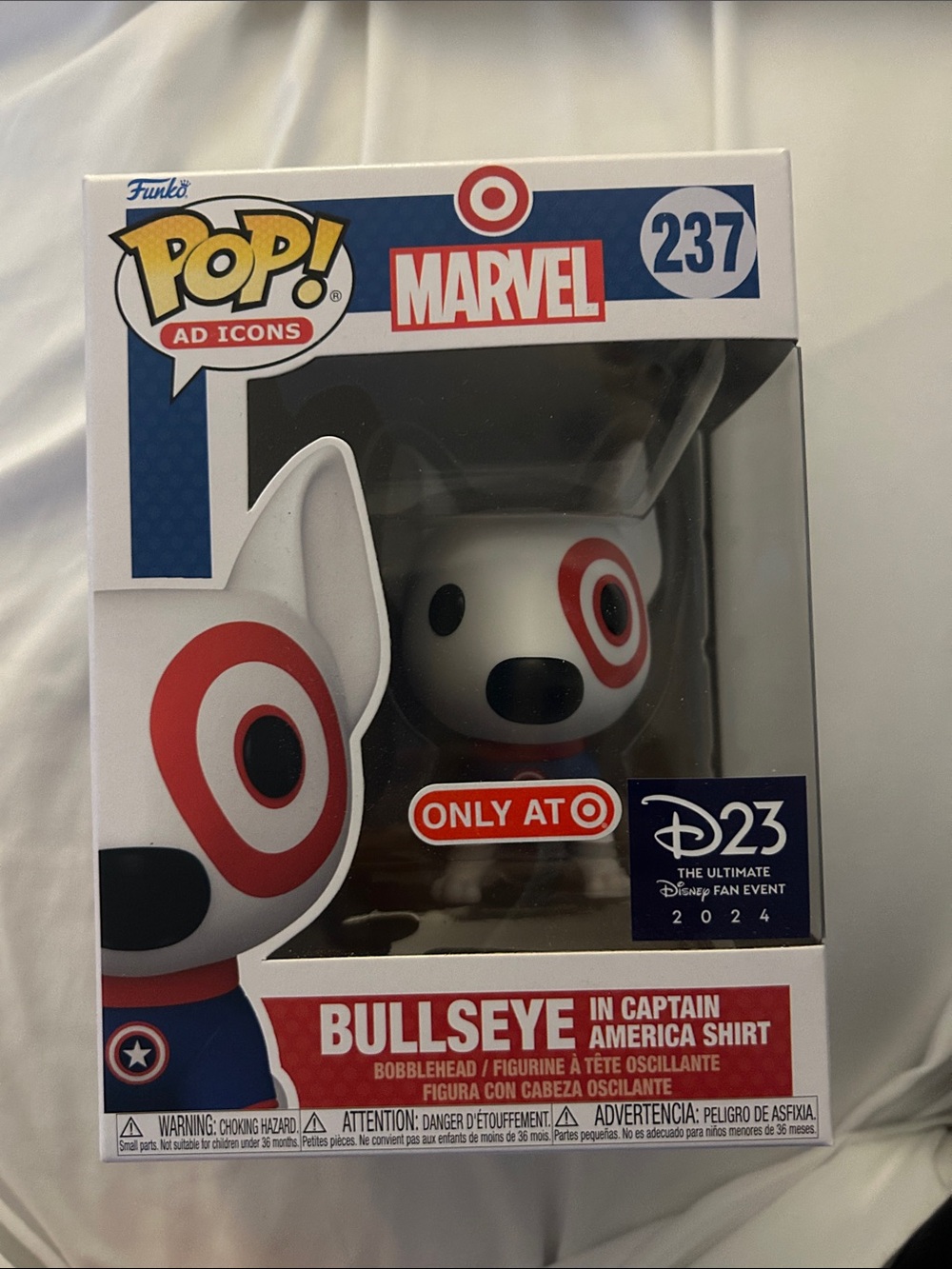 Funko Bullseye in Captain America Shirt - White & Red